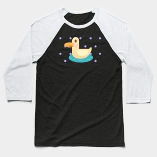 This duck is so happy in his tiny pond Baseball T-Shirt